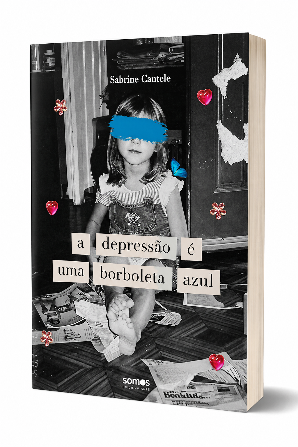 Capa do livro A depressão é uma borboleta azul, de Sabrine Cantele